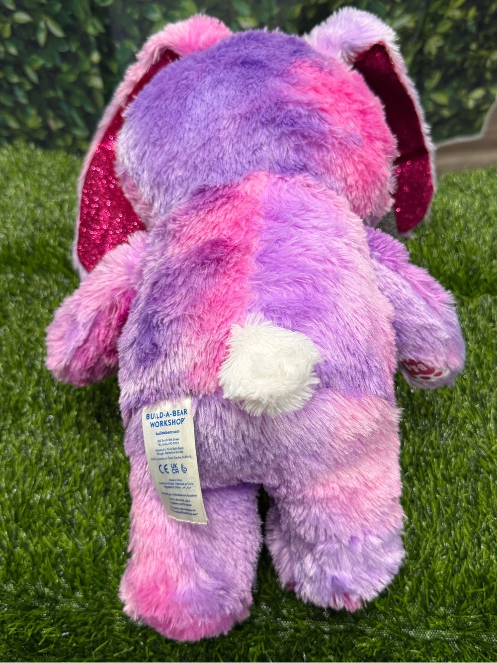 Build-A-Bear Workshop Heartables Purple Bunny Plush Purple Pink Shimmer - Picture 5 of 7